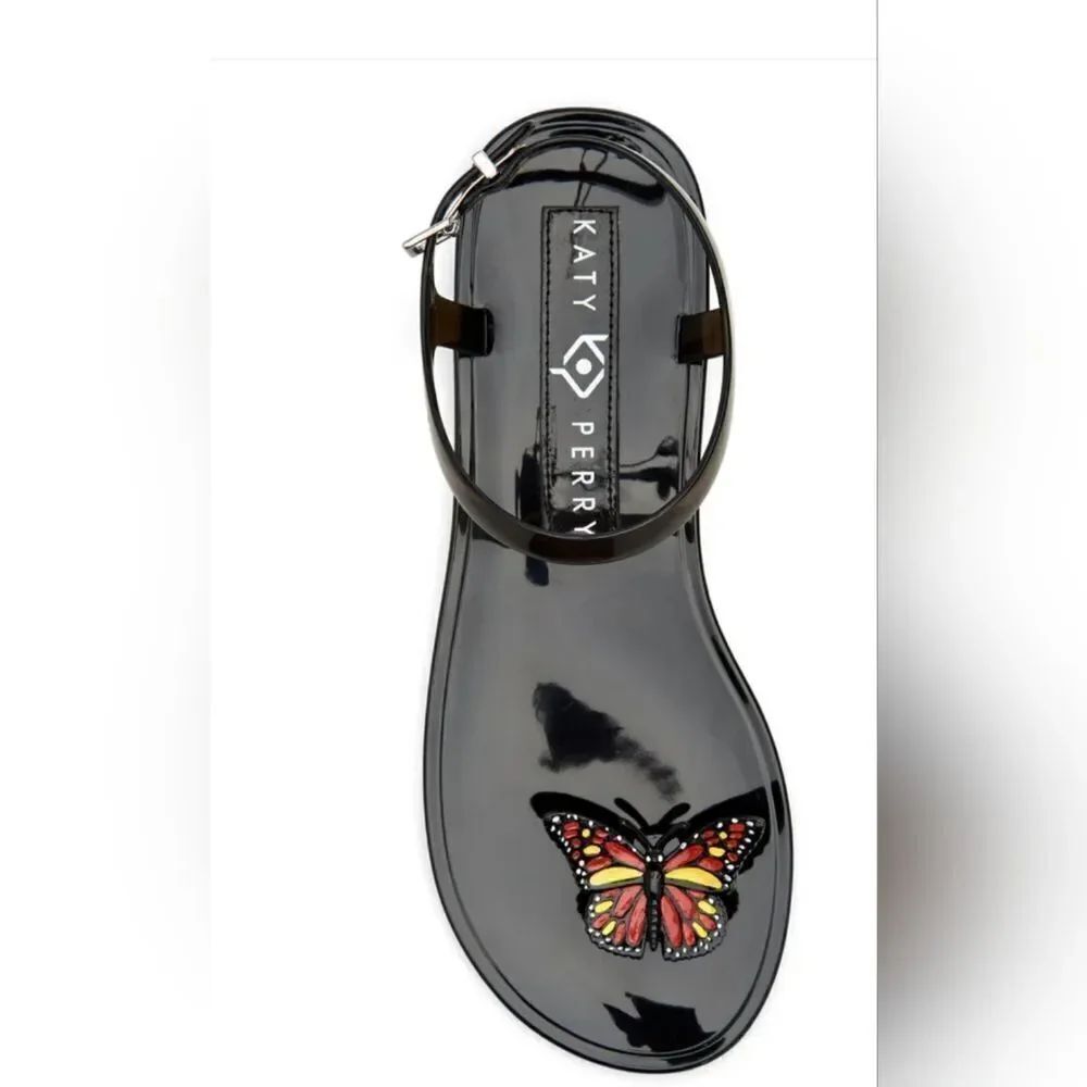 Katy Perry Butterfly Geli Flats New Size 5/35 Black